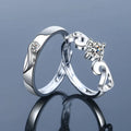 Adjustable Angel & Demon Couple Rings – Romantic Wings Design Fashion Engagement Jewelry Set