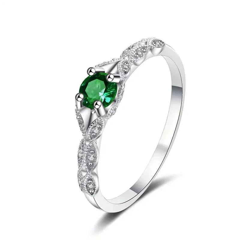 Elegant Cubic Zirconia Fashion Ring for Women – Minimalist Trendy Wedding Band