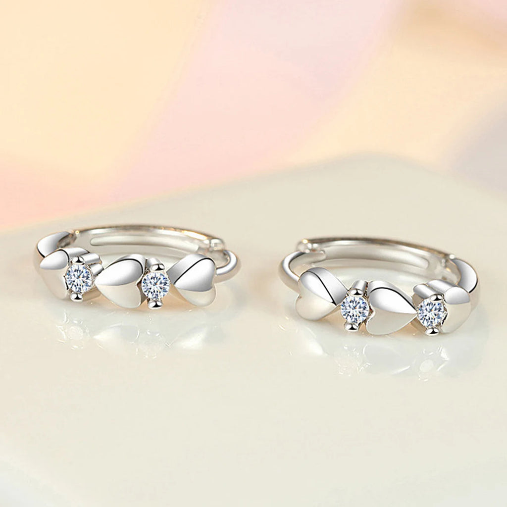 Cute Heart Small Hoop Earrings for Women – Trendy 3-Color Circle Fashion Jewelry