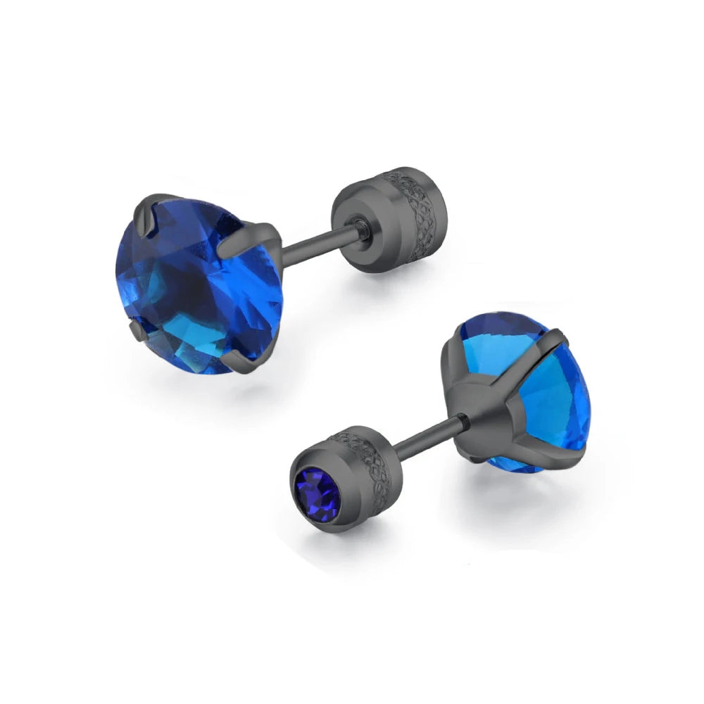 Medical Stainless Steel Zircon Cartilage Stud – Hypoallergenic Screw-Back Piercing Jewelry