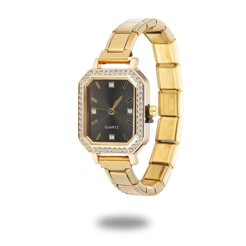 Fashion Women's Stainless Steel Oval Shiny Watch 9mm Fit Bracelet For Party Friend Wife Birthday DIY Jewelry Gifts