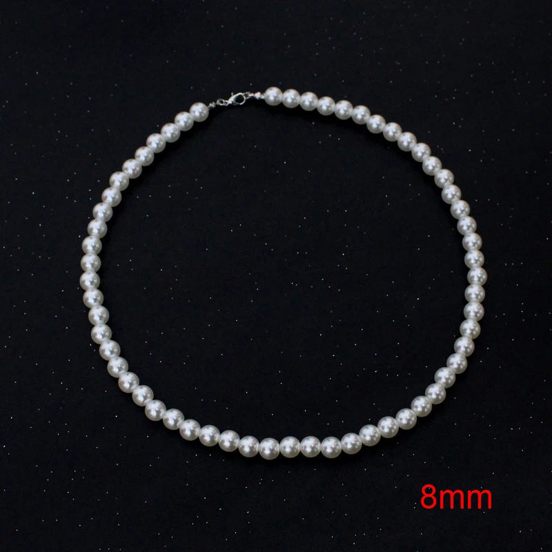 Classic Pearl Choker Necklace – Handmade Vintage Beads Jewelry for Women & Men