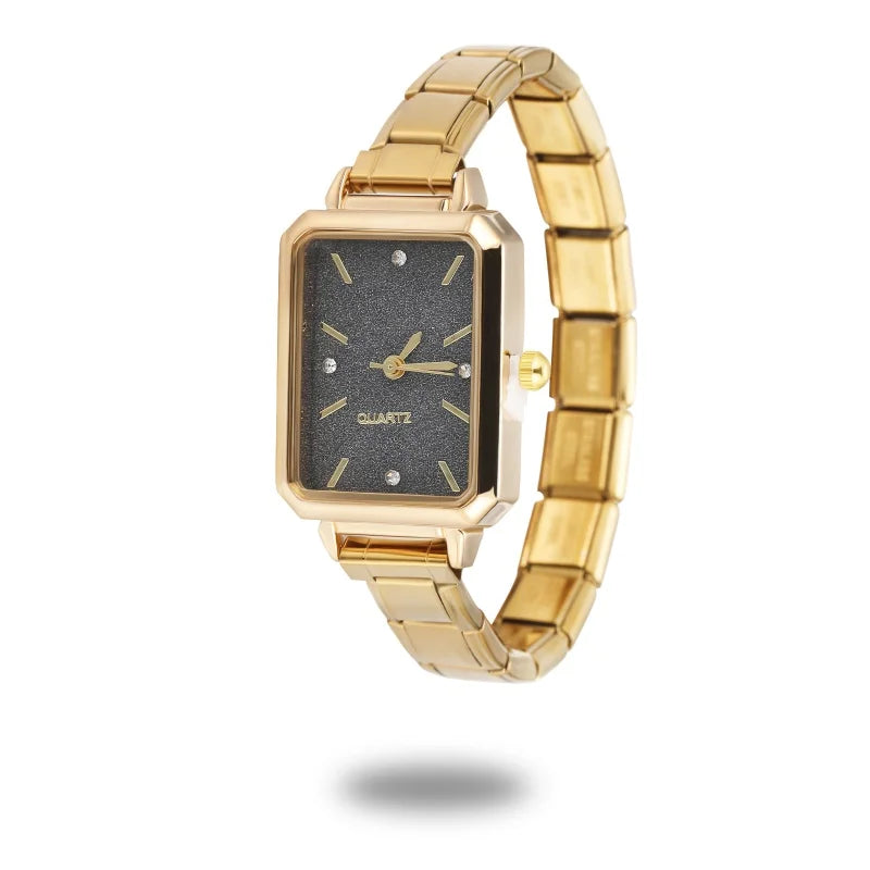 Fashion Women's Stainless Steel Oval Shiny Watch 9mm Fit Bracelet For Party Friend Wife Birthday DIY Jewelry Gifts