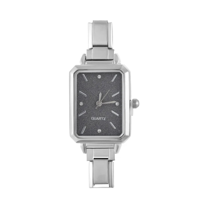 Fashion Women's Stainless Steel Oval Shiny Watch 9mm Fit Bracelet For Party Friend Wife Birthday DIY Jewelry Gifts