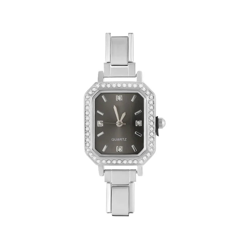 Fashion Women's Stainless Steel Oval Shiny Watch 9mm Fit Bracelet For Party Friend Wife Birthday DIY Jewelry Gifts