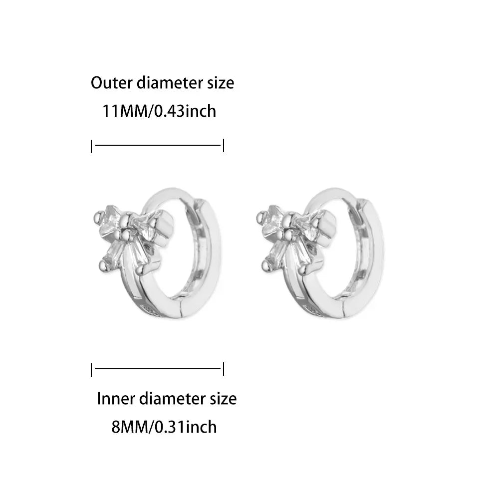 Vintage Bowknot Stainless Steel Earrings for Women – Gold Plated Elegant Jewelry