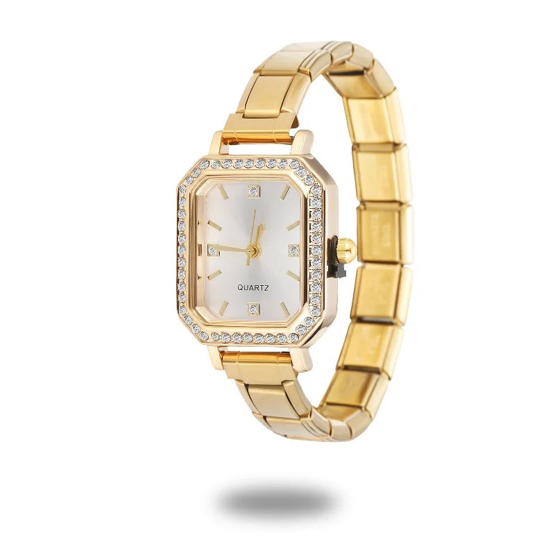 Fashion Women's Stainless Steel Oval Shiny Watch 9mm Fit Bracelet For Party Friend Wife Birthday DIY Jewelry Gifts