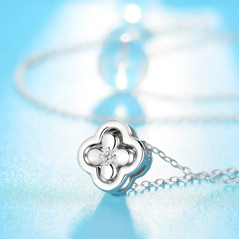 Viral Clover Pendant Necklace for Women – 2-in-1 Convertible Titanium Steel Chain, Gold-Plated Gift Jewelry