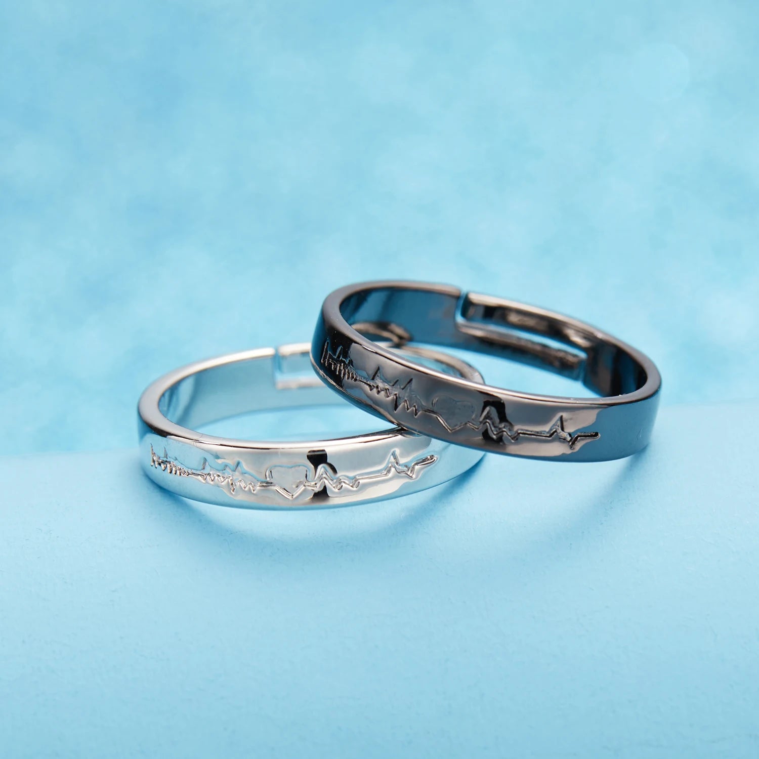 Adjustable Angel & Demon Couple Rings – Romantic Wings Design Fashion Engagement Jewelry Set