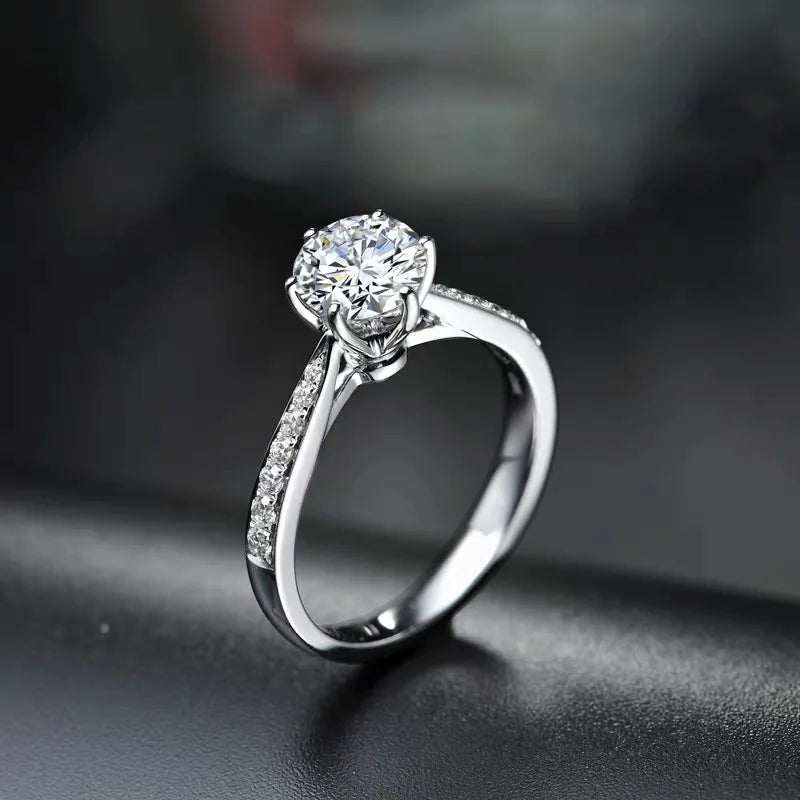 Adjustable Zircon Engagement Ring for Women – Elegant Classic Wedding Band Gift