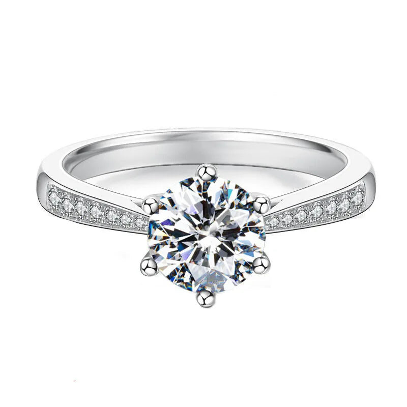Adjustable Zircon Engagement Ring for Women – Elegant Classic Wedding Band Gift