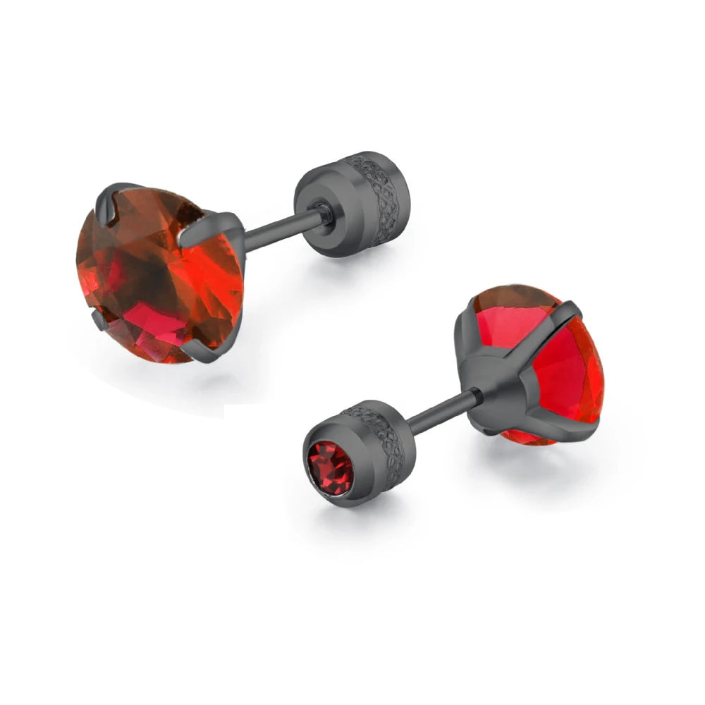 Medical Stainless Steel Zircon Cartilage Stud – Hypoallergenic Screw-Back Piercing Jewelry