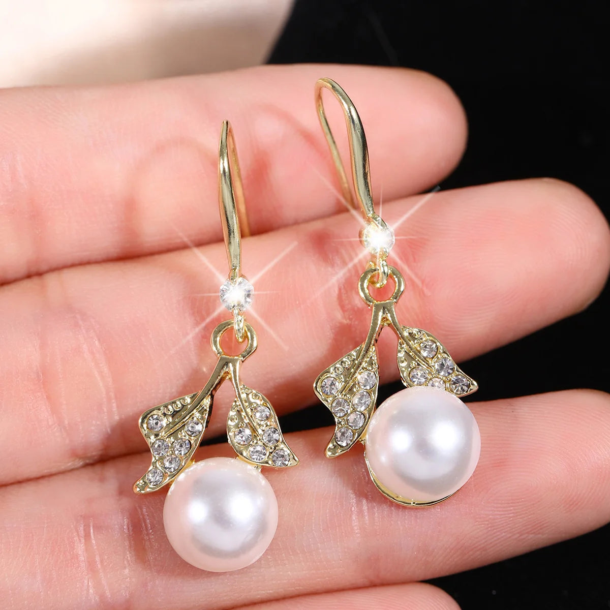 Elegant Long Tassel Pearl Earrings for Women – Crystal Pendant Fashion Jewelry