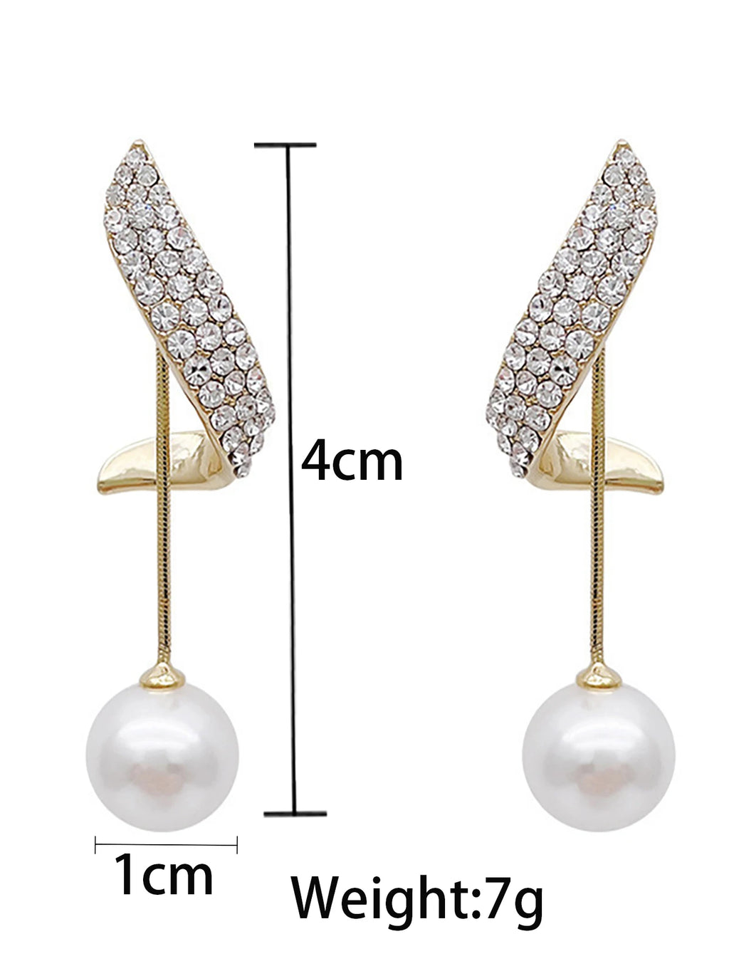 Elegant Long Tassel Pearl Earrings for Women – Crystal Pendant Fashion Jewelry
