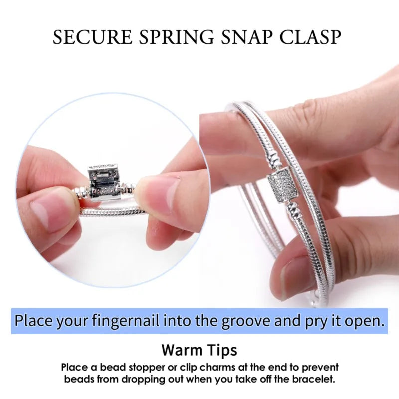 Classic Two-Layer Snake Chain Bracelet for Women – Zircon Charm Elegant Adjustable Design